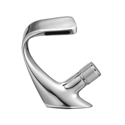 Twist handle bathroom sink faucet