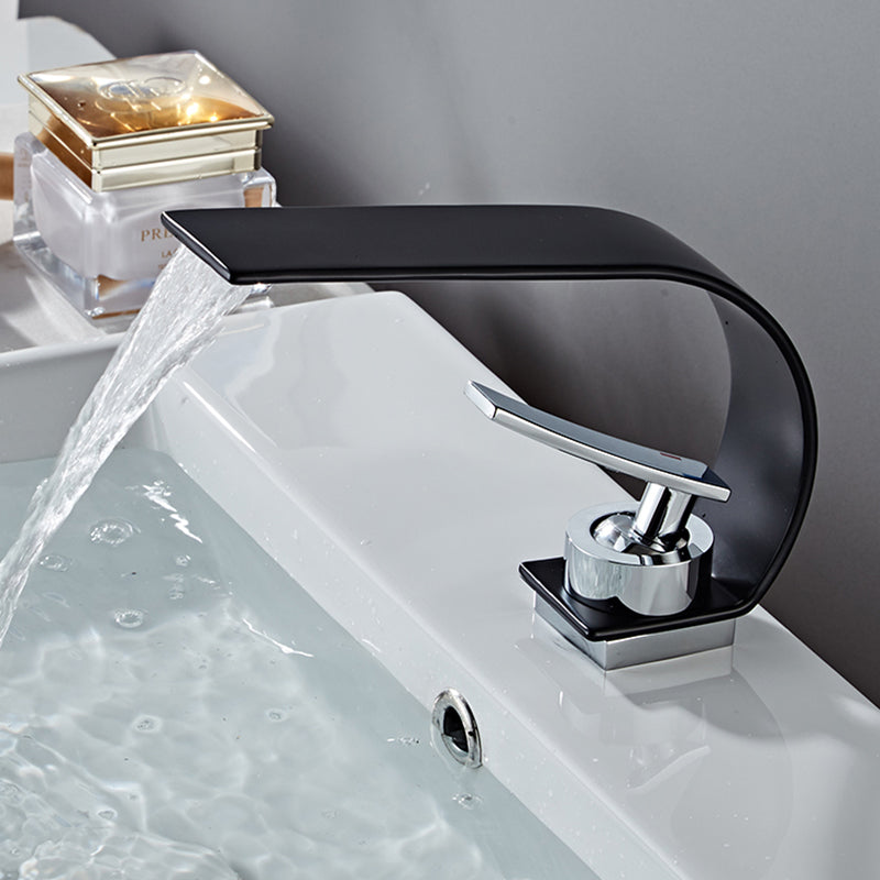 Curve Single Handle Bathroom Sink Faucet - Moon