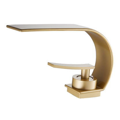 Curve Single Handle Bathroom Sink Faucet - Moon